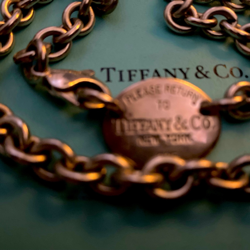 Tiffany & Co oval tag necklace